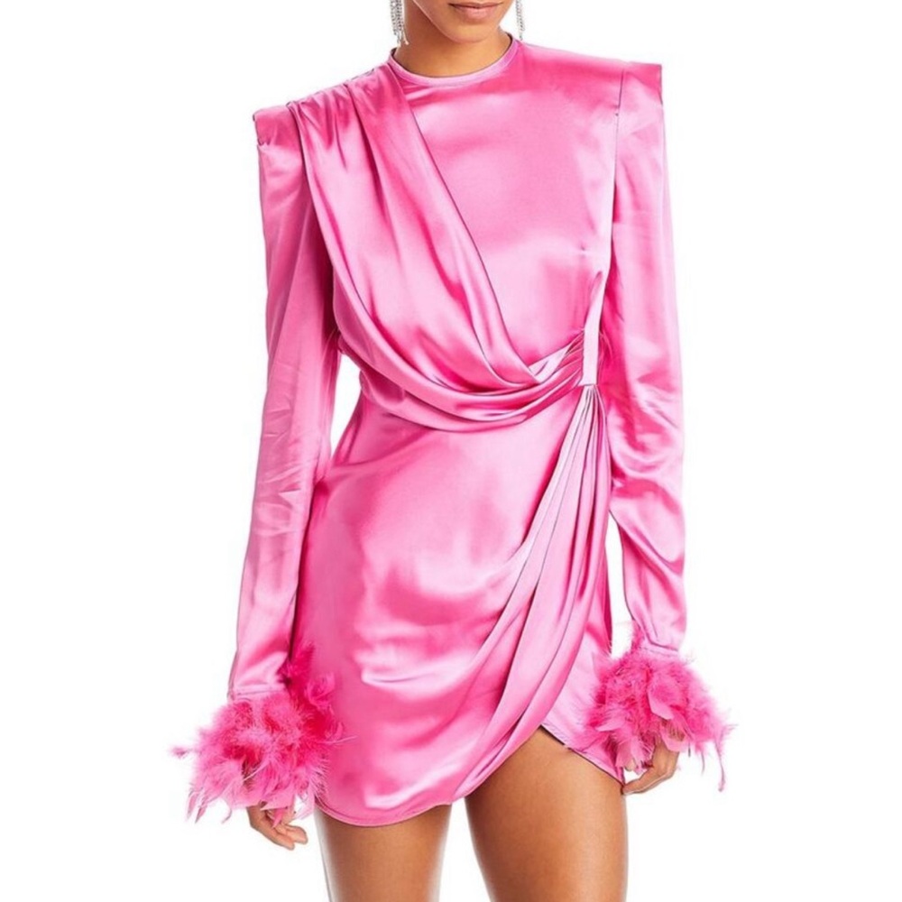 Bronx & Banco Pink Silk Mini Dress